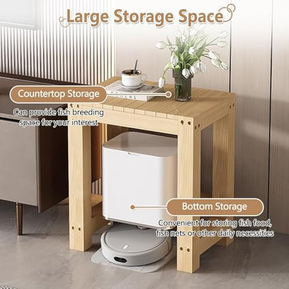 Thickened Solid Pine Wood Aquarium Stand, Multi-Functional Storage Rack With Anti-Slip & Quiet Design, Perfect For Home, Office, Pet Shop(60x35cm/23.6x13.8in) - size: 60x35cm/23.6x13.8in