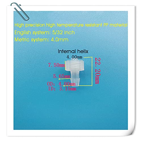 MEETOOT 10pcs Male Luer Lock 5/32" Polycarbonate Hose Barb Adapter for Laboratory Biochemical/Analytical Instruments, Food Machinery and Aquarium Equipment - size: 5/32Inch