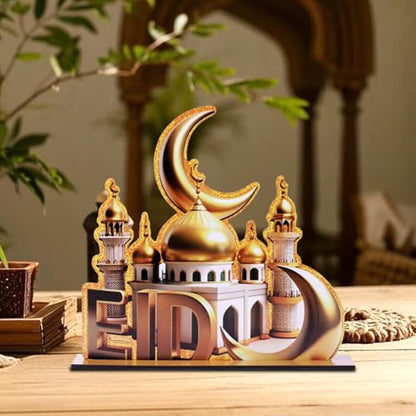 Ramadan Centerpieces Decorations,Eid Mubarak Table Decor,Happy Ramadan Kareem Signs,Detachable Tabletop Party Supplies