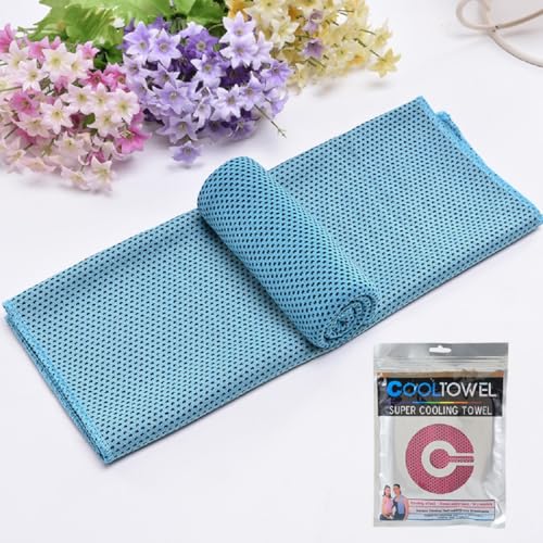 3 Count Cooling Sports Towels, Breathable Fast-Drying Towel for Workout, Hiking, Running & Fitness - color: Light Blue