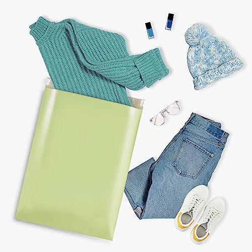 Metronic Large Poly Mailers 19x24 100Pcs, Strong Adhensive Shipping Bags for Clothing, Waterproof Mailers Bags for Small Business, Shipping Envelopes, Tear-resistant Packing Bags in Avocado Green | Strong Adhesive Waterproof Tear-resistant Mailing Envelop