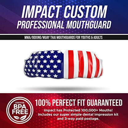 Impact Custom Professional MMA/Boxing/Muay Thai Mouthguard Stars & Stripes - color: Stars and Stripes