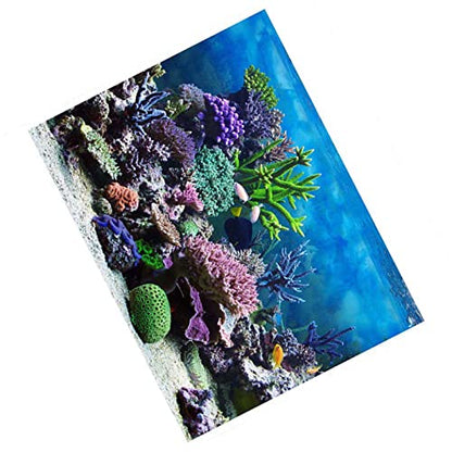 PVC Undersea Backdrop, Aquarium Hinrgrund Korallen, Aquarium Dekorfolie - size: 91*50cm