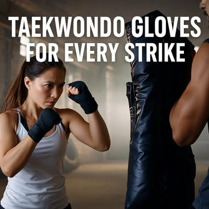 Taekwondo Sparring Gear Set with Shoes and Gloves, Karate Hand and Foot Protectors for Boxing and Kickboxing, Wrist Wraps and Ankle Support Gear for Men, Women, and Kids Training - size: Small