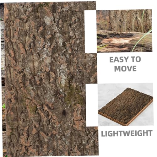 Abaodam Cork Bark Reptile Background for Terrarium Decor Natural Habitat Mat for Gecko Tank Climbing Surface Enhances Visual Depth and Water Quality Safety
