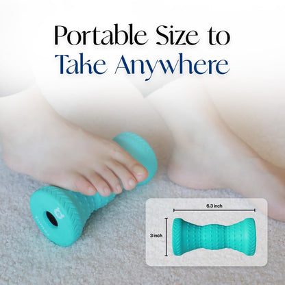 Tumaz Foot Roller for Deep Tissue Massage & Reflexology | Ergonomic Roller | Deep Tissue Massage | Reflexology | Portable Design | Ideal for Foot Recovery - color: Turquoise