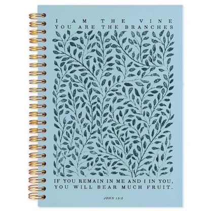 Likjad Christian Spiral Notebook Journal 5.5x8.3, Botanical Bible Scripture Journals for Writing, Religious Christian Gifts for Women, Bible Verse Hardcover Notebooks for Note Taking（Blue - color: Botanical Bible Three