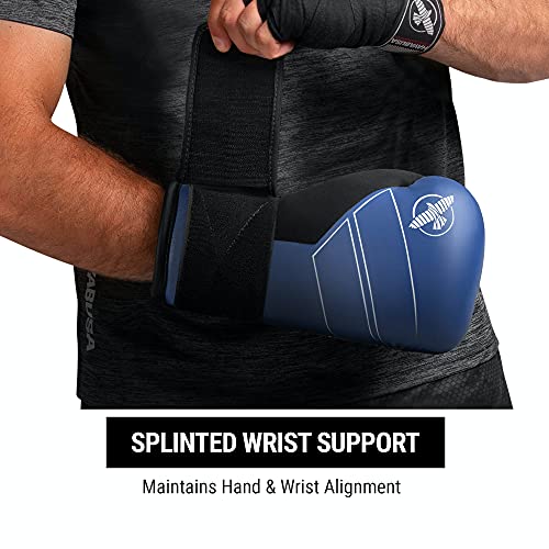 Hayabusa S4 Leather Boxing Gloves for Women & Men - color: Blue, size: 10 oz