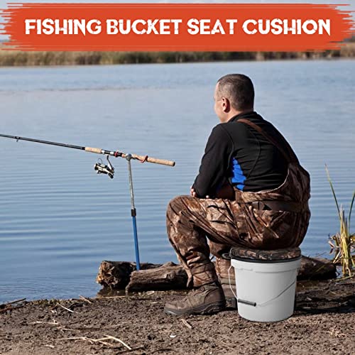 WarBull 5 Gallon Bucket Seat, 360-Degree Swivel Seat Foam Cushion Bucket Seat Lid with Waterproof Cover for Dove Duck Hunting, Fishing, Baseball, Gardening and Camping - color: Dry Grass Camo