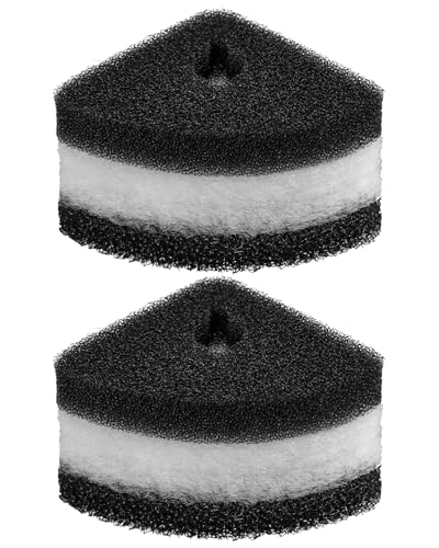 Pawfly 6 Pcs Replacement Filter Pads for 10-30 Gallon Corner Bio Sponge Filter, Aquarium Filter Media Sponge, White Black Bio Foam for Fish Tank Water Filtration