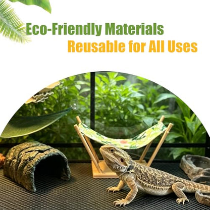 18" x 79" Reptile Mat, Bearded Dragon Tank Accessories, Substrate Liner | Cut-to-Fit Anti-Slip Leopard Gecko Bedding, Waterproof Carpet for 40 Gallon, 20-50 Gallon Lizard Tank, Black