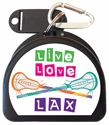 Lacrosse Mouthguard Case Mouth Guard Retainer Case - Live Love Lax - color: Black
