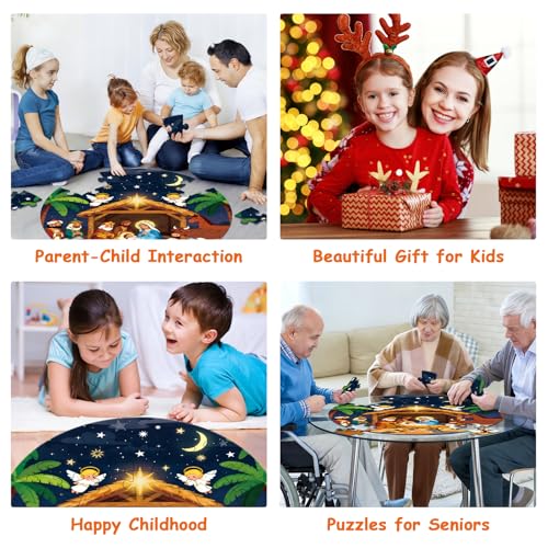 Sitodier Nativity Scene Puzzles for Kids Age 3-5 and 4-6, 48pcs Nativity Large Floor Jigsaw Puzzle Educational Toys Easter Birthday Gift for Toddlers Boys Girls Ages 3 4 5 6 Years Old - style: 48pcs Nativity Scene Floor Puzzles for Kids