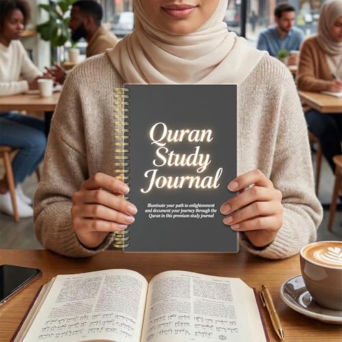 Premium Quran Study Journal - A5 Spiral Bound Islamic Reflection Notebook with 120 Pages 100gsm Thick Paper - Arabic & Translation Tracker for Daily Quranic Study, Memorization & Ramadan Gifts (Purple Lantern) - color: Purple Lantern