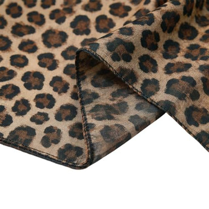 Hijab Scarf for Women Fashion Printed Modal Hijab Head Wrap Scarves Lightweight Long Scarf Shawls - color: Brown Leopard