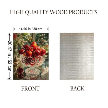 Cherry Kitchen Cooking Lovers Food Jigsaw Puzzle - 500 Pieces Wooden Puzzle for Adults, Wall Art Gift, Finished Size: 20 x 15 Inch - color: Cherry Kitchen Cooking Lovers - 500 Pieces