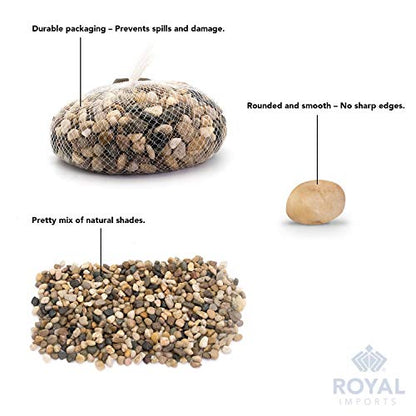 Royal Imports River Rocks, Aquarium Gravel – Natural 1"- 1.5" - 2 lbs | Decorative Ornamental Vase Filler Pebbles for Potted Plants, Terrariums, Vases, Succulents, Fish Tank Gravel, DIY & Crafting - size: 1"- 1.5" - 2 lbs, style: Natural