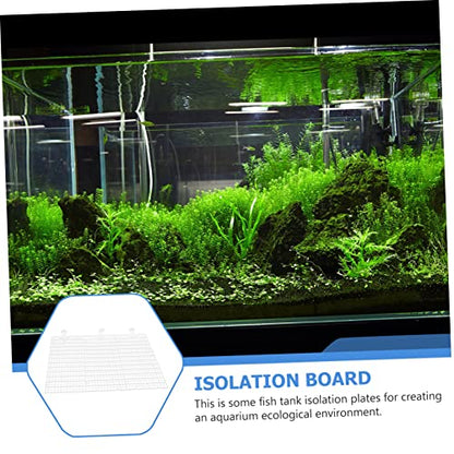 Happyyami 1set Aquarium Divider Fish Tank Separation Tool High-Transparency for Breeding Easy to Install Panels Cups for Fish Isolation - color: Transparent