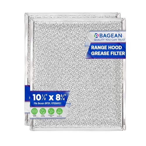 Stove Vent Filter 10.5x8.75" 97006931 Fits Nutone Broan Range Hood Filter | Replacement BP29 Hood Vent Filter for Oven Overhead Exhaust Fan - Aluminum Mesh Grease Screen Filters Kitchen Air (2-Pack)