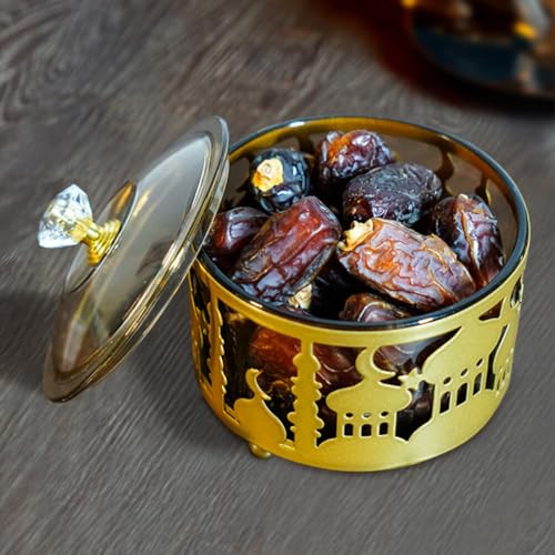 MAGICLULU Metal Ramadan Candy Tray Eid Decor Serving Dishes Fruit Decor Ramadan Elements Tray