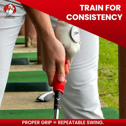 Golf Grip Trainer – Golf Training Aid for Correct Hand Positioning, Fits All Golf Clubs, Build Proper Grip Fundamentals for Consistent Practice - size: Medium (Fits Standard/Midsize Grips)