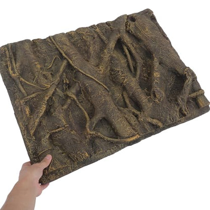 POPETPOP Fish Tank Background Board 3D Root Decorative Aquarium Background Plate 23.62X17.71X2.36 Inch Durable Pu Material Perfect for Home Aquarium Display