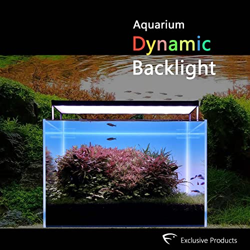 Aquarium Backlight Screen-Fish Tank Background Light,for Rimless Aquarium,Ultra-Thin 6mm Gradient Colors Panel.RGB Series. - size: 35.4W×19.7H in(90x50cm)RGB