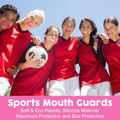 BBTO 40 Pack Kids Youth Mouth Guard for Sports Athletic Boys Girls Mouthguard Football Mouthpiece for Hockey Football Boxing Lacrosse Basketball Wrestling Karate MMA Taekwondo - color: Pink, Clear