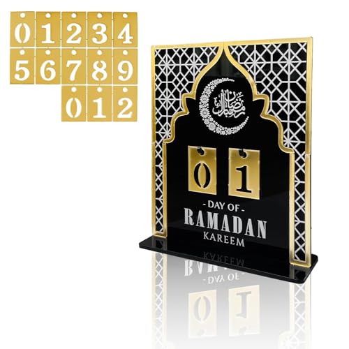 Ramadan Advent Calendar 30 Days Eid Mubarak DIY Countdown Calendar Ramadan Centerpieces Decoration Parties Islam Muslim Table Decor for Ramadan Party