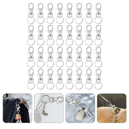 160pcs Rotation Lobster Claw Clasps Set Key Rings Swivel Keychain Accessories for Bags and DIY Projects