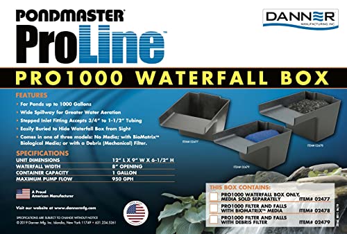 Danner Manufacturing, Inc., ProLine Pro1000 Pond Waterfall Box, 02477