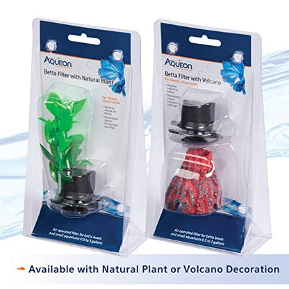 Aqueon Betta Filters Volcano One Size (Pack of 2) - size: One Size (Pack of 2)