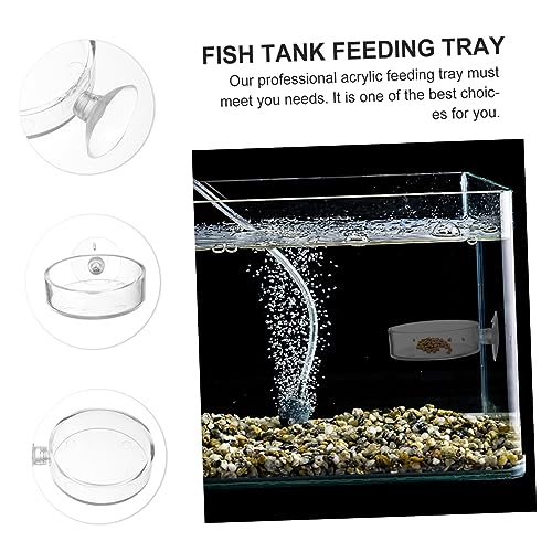 BESPORTBLE 5pcs Fish Feeder Tray Food Holder for Aquariums Easy to Install Cup Design Compact for Fish and Shrimp Feeding Practical Aquarium Accessory