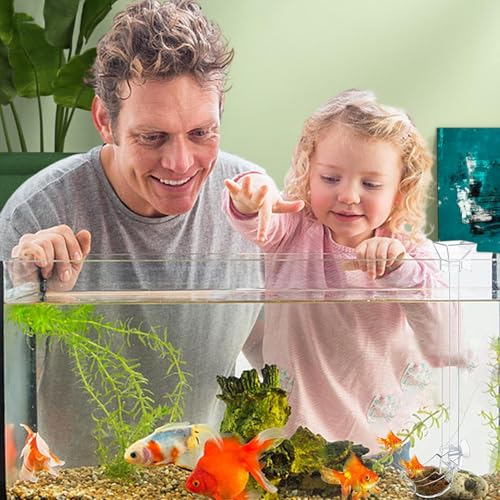 Aquatic Fish Feeding Disk - Glass Shrimp Feeder Tube Set, Clear Suction Cup Feeder Tray, Tank Feeding Station | Aquarium Care Tool for Pets | Easy Feed Solution for Shrimp Fish Snails - size: 17CM feeding tube + cleaning brush + feed spoon