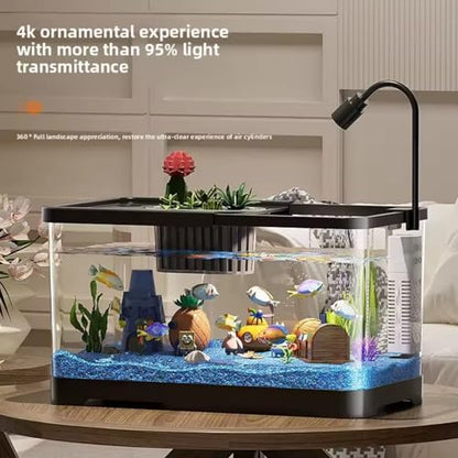 GarveeLife 4 gal Small Fish Tank, Betta Fish Tank kit with LED Light, Oxygen Generator, Fish Tank Starter Kits for Beta,Goldfish