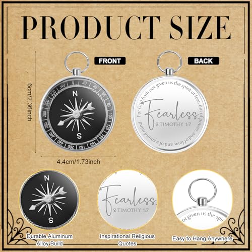 Kingdder 36 Sets Christian Compass Bulk Religious Gifts - color: Sliver