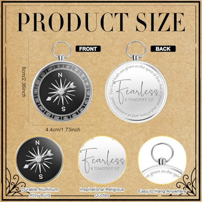 Kingdder 36 Sets Christian Compass Bulk Religious Gifts - color: Sliver
