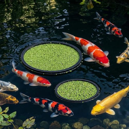 10 Pcs Fish Feeding Ring, 5 Sizes Aquarium Floating Plant Barrier, Round Floating Rings EVA Feeder Rings Float Plant Corral Fish Tank Accessories for Goldfish, Betta
