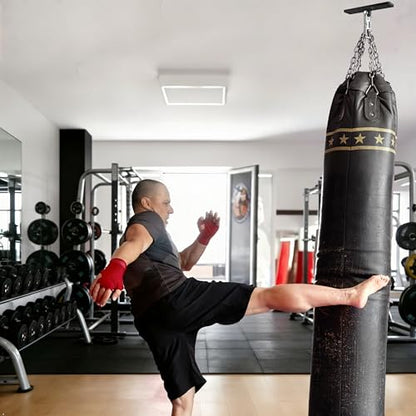 Heavy Bag & Punching Bag Hanger, Wall, Ceiling, Beam Mount Options | 900 LBS Capacity, 360° Swivel, Rust-Proof, Thick Steel Boxing Mount for MMA, Muay Thai & Home Gym (Multiple Mounting Options) - color: Ceiling - Flat Bracket