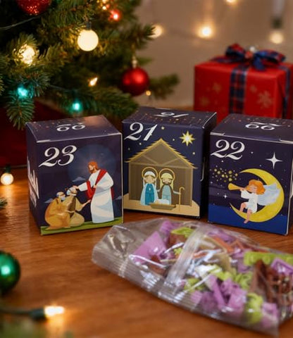 Nativity Building Blocks Advent Calendar, 24 Days of Nativity advent calendar, Christmas Building Blocks Kits Countdown Calendar Set, Easter Gift for Adults and Kids