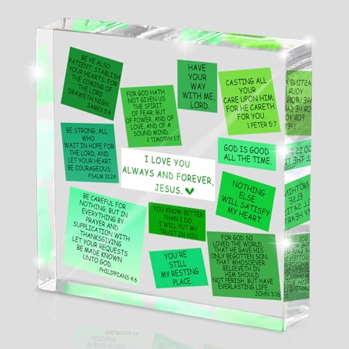 Green Mental Health Decor, Bible Verse Decor, Positivity Recovery Self Care Encourage Gifts for Women, Christian Dorm Living Room Bedroom Sign, Therapy Desktop Sign for School Home Office - style: JESUSlv