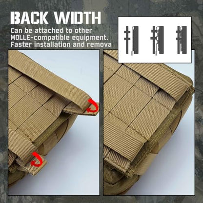 Upgrade Molle Rip Away Ifak Pouch, Tactical Small Belt First Aid Pouch Medical Utility EMT Pouch Only - color: Upgrade - Tan