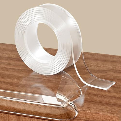 Clear Edge Protector Strip Sharp Edge Wrap Cover Tape,0.8 in x 13.12 FT,Self Adhesive Protective Bumper Guards for Cabinet Door Desk Glass Table Bed Furniture, Kitchen Countertop, Waterproof - size: 0.8in x 13.12FT