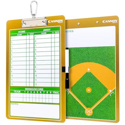 Cannon Sports Dry Erase Coaches Board with Marker - Double-Sided Dry Erase Coaching Board for Baseball, Basketball, Football, Soccer, and Hockey - Perfect for Practices and Games (Baseball) - style: Baseball