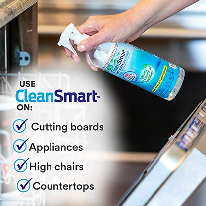 CleanSmart Daily Surface Spray Disinfectant, Kills 99.9% of Viruses, Bacteria, Mold & Fungus, 16 oz Bottle (Pack of 3) - size: 16 Fl Oz (Pack of 3)