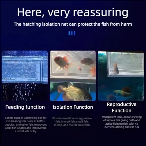 3. Multi-Purpose Floating Aquarium Enclosure Removable Breeding Net Transparent Nursery Box for Fish Fry Observation Aquariums Breeding Box Floating Isolation - color: B