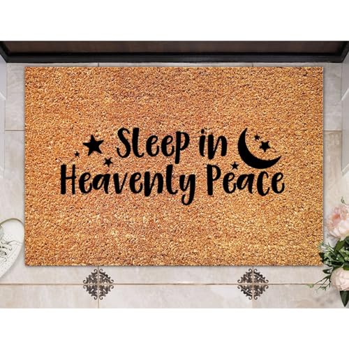 Sleep in Heavenly Peace Coir Mat Rug Farmhouse Inspirational Positive Durable Coir Non Slip Mat for Garage Patio High Traffic Areas 16x24in - color: Style-19, size: 2' x 1'4" (Rectangular)