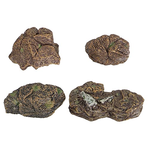 IMIKEYA 8 Pcs Stone Ornaments Gardening Potted Decoration Scenery Rock Decor Sandbox Figurine Sand Table Fake Rock Terrarium Pebbles Fish House for Stones Decor Frog Aquarium PVC