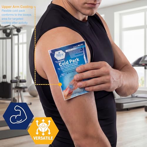 MED PRIDE Instant Cold Pack First Aid Kit Ice Pack for Injuries and Pain Relief, No Freezer Needed, 5in X 6in (6 Count (Pack of 1) Clear) - size: 5 X 6 Inch (Pack of 6)