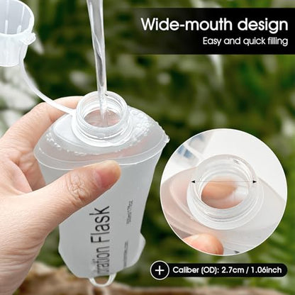 GUYI GYGYL Soft Flask Collapsible Water Bottle for Sports, 150ml White 2pcs - color: 2Pcs 150ml White